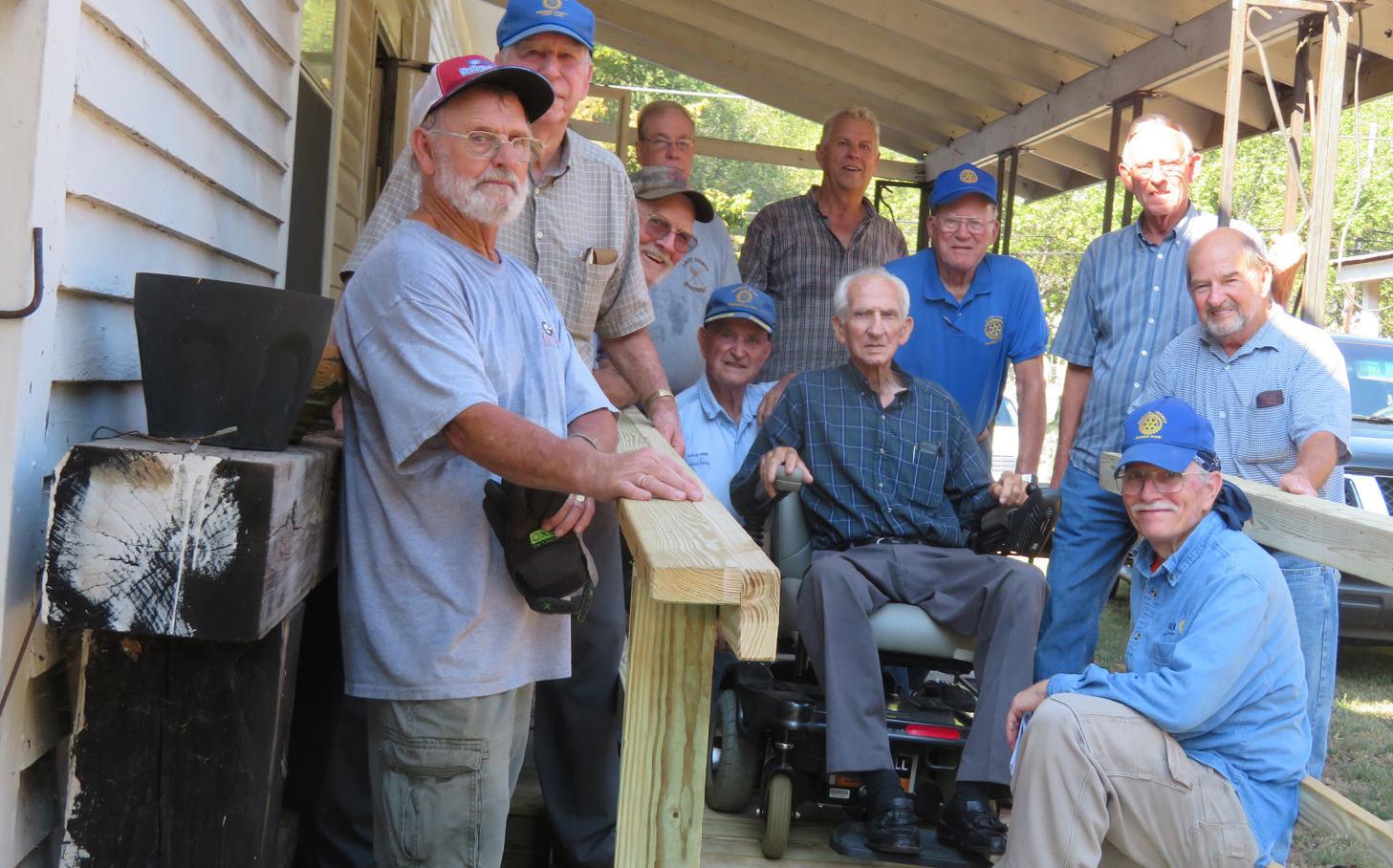 Rotary Club constructs ramp for Rev. Shelton